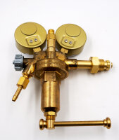 Bottle pressure reducer for compressed air from 200 bar to 0-30 bar.